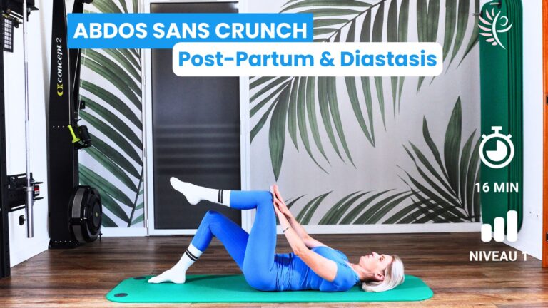 Exercices abdos sans crunch post-partum et diastasis en Pilates