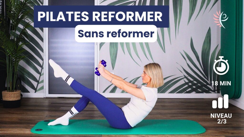 Séance Pilates Reformer sans Reformer avec haltères, travail de la force et de la coordination