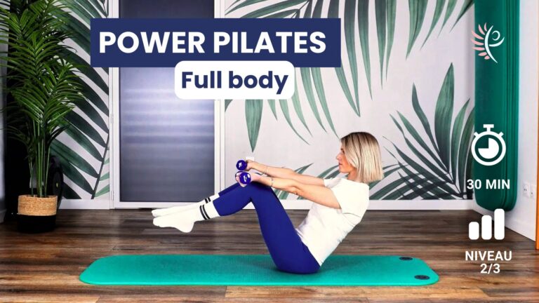 power pilates full body avec haltères renforcement intense 30 minutes