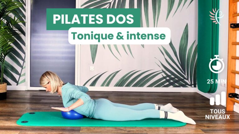 exercices pilates dos avec ballon renforcement musculaire posture